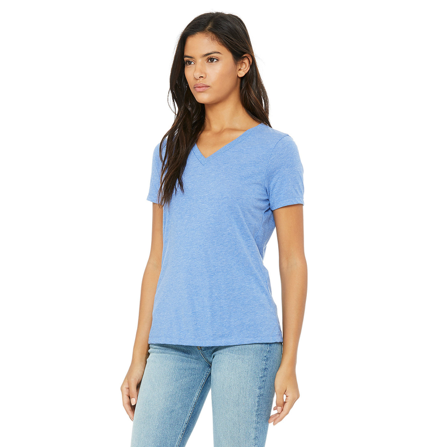 Bella + Canvas 6415 Ladies' Relaxed Triblend V-Neck T-Shirt