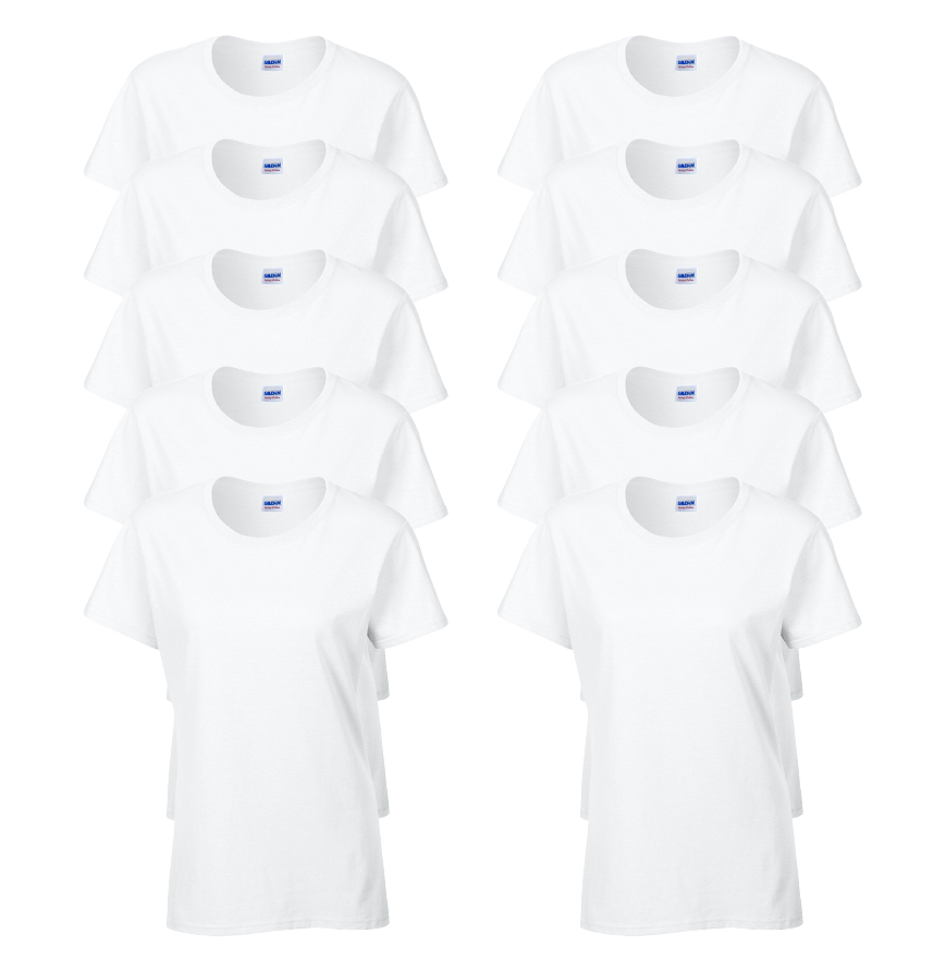 Hanes ComfortSoft Crewneck T-Shirts, White, 7 Pack - Runnings