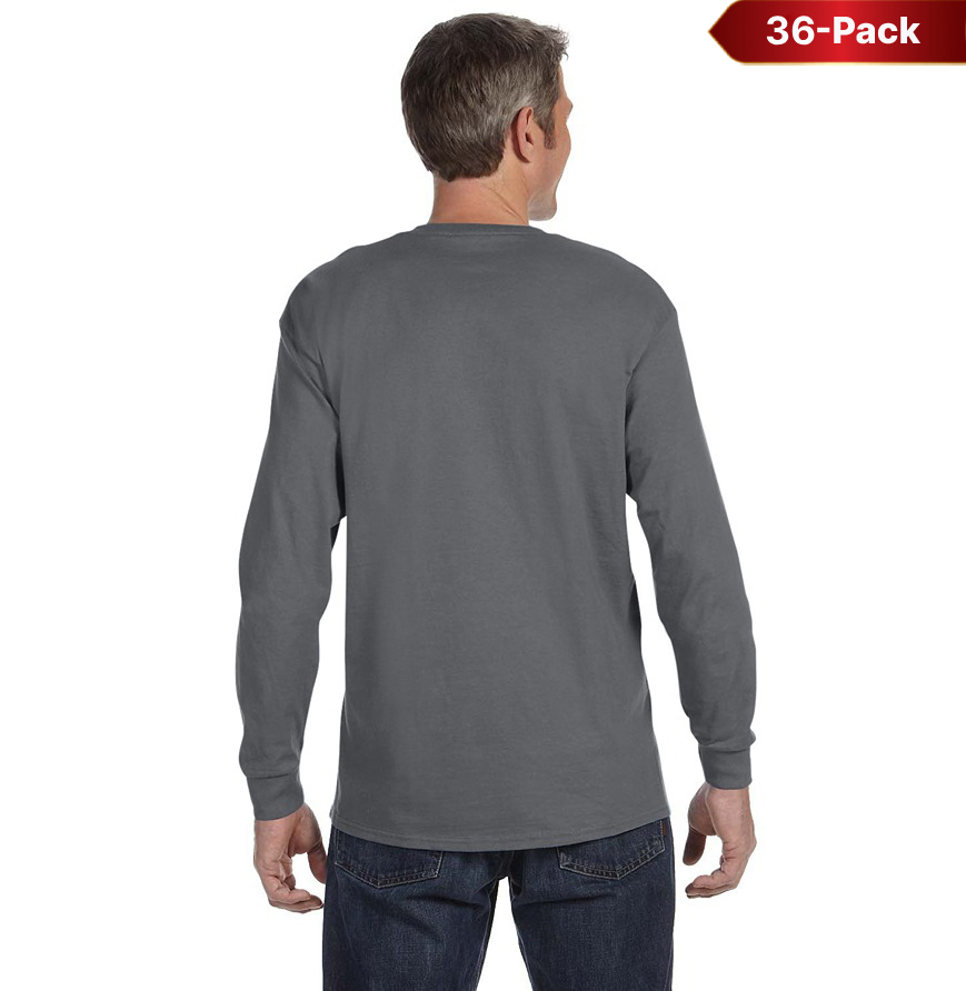 Gildan G540-36PK 36-PACK - Adult Heavy Cotton 5.3 oz. Long-Sleeve T-Shirt