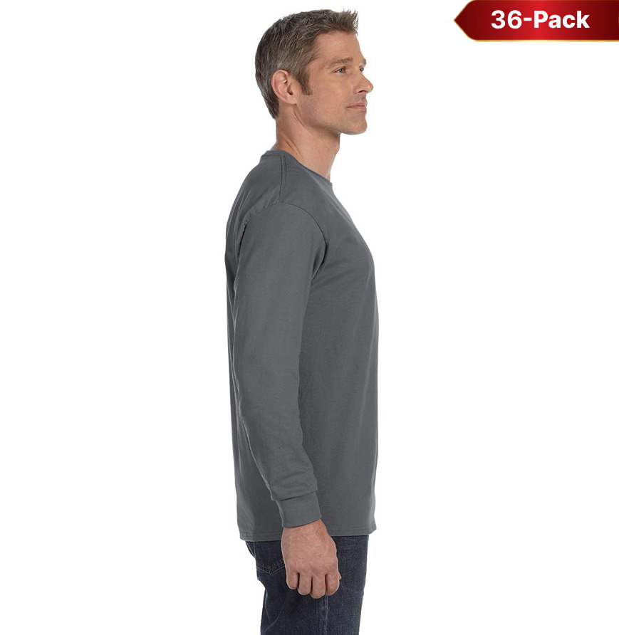Gildan G540-36PK 36-PACK - Adult Heavy Cotton 5.3 oz. Long-Sleeve T-Shirt