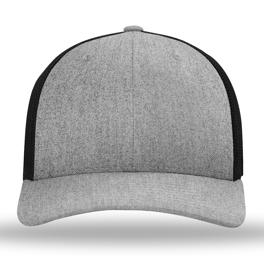 Richardson 110 Fitted Trucker with R-Flex - Heather Grey/ White - L/XL