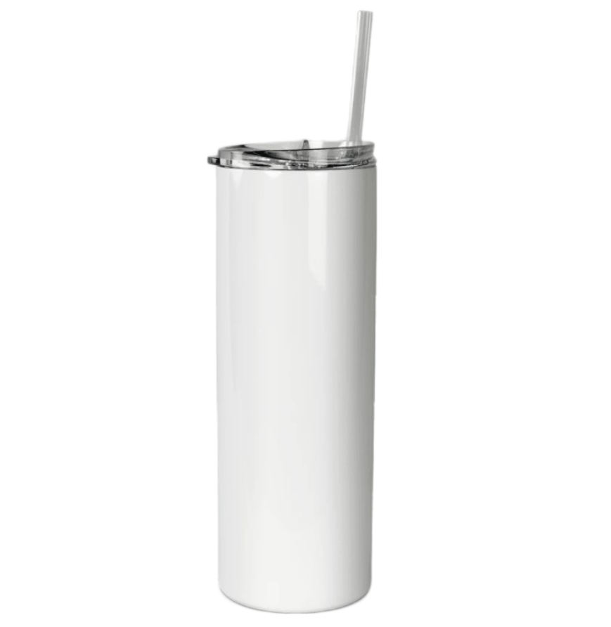 24-PACK - 20 oz. Sublimation Skinny Stainless Steel Tumbler with Lid and  Straw