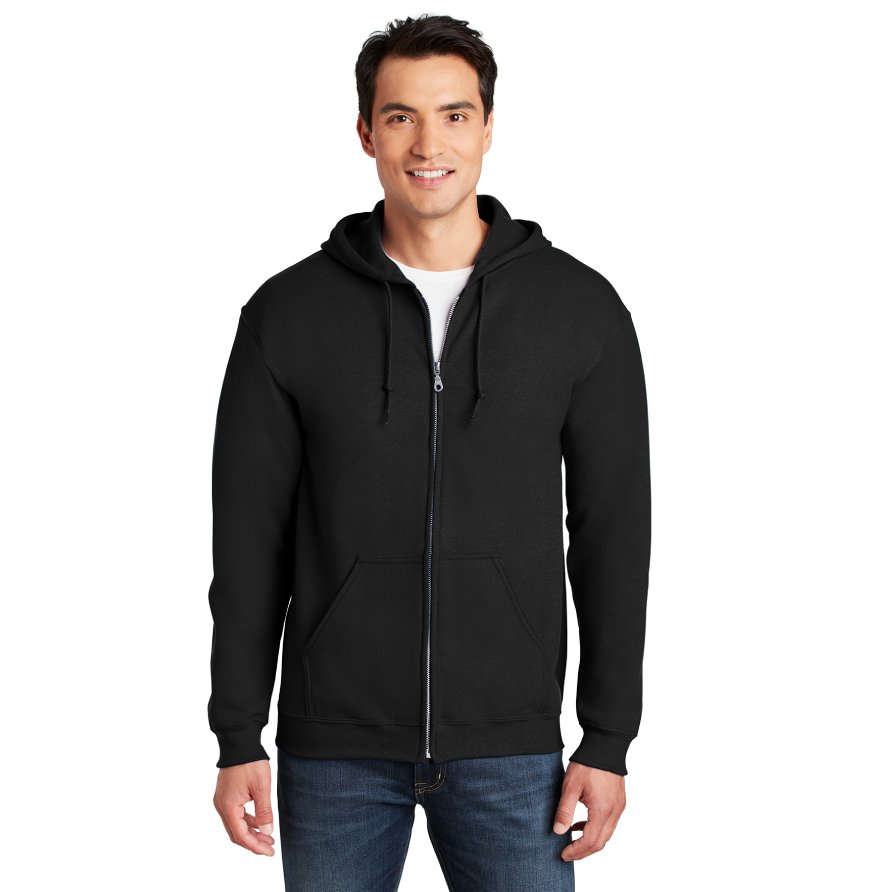 Gildan G186 Adult Zip Up Hoodie Sweatshirt | Wholesale | AllDayShirts