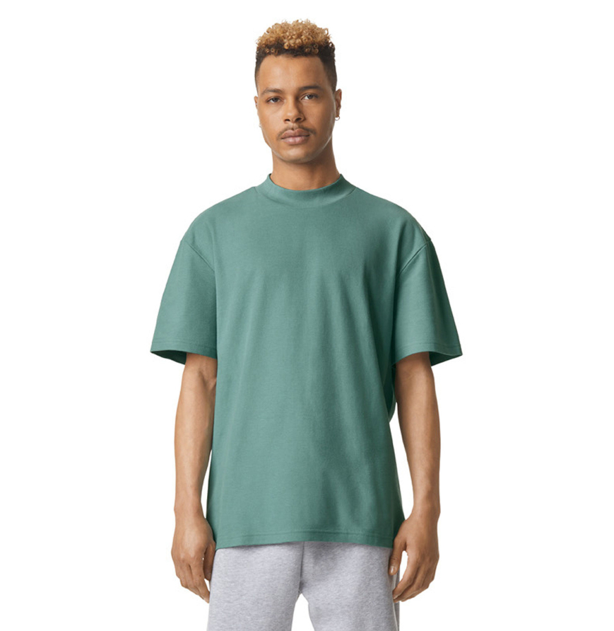 American Apparel 1PQ Unisex Mockneck Pique T-Shirt