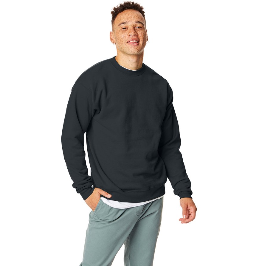 Hanes Ultimate Cotton Adult Crewneck Sweatshirt, L, Maroon