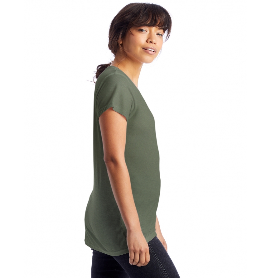 Alternative 2894B2 Women's Slinky-Jersey V-Neck T-Shirt