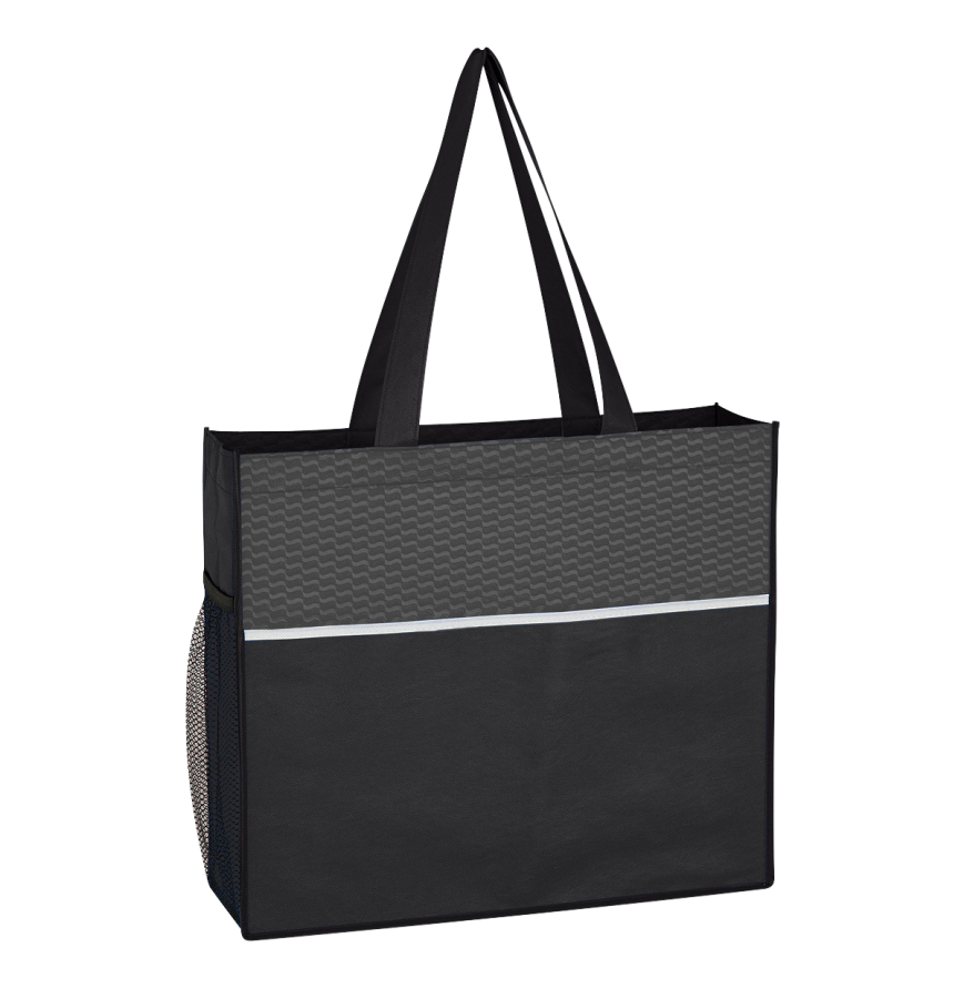 Promo Products 3328 200 Pack - Non-Woven Wave Design Tote Bag