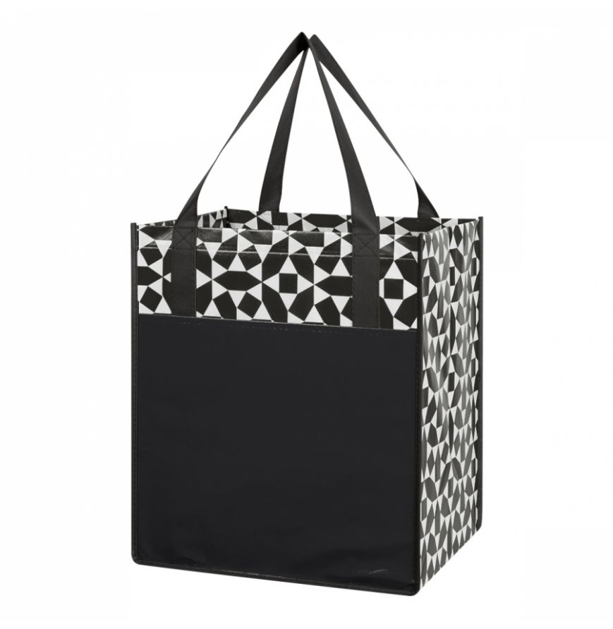 Promo Products 3398 150 Pack - Non-Woven Geometric Shopping Tote Bag