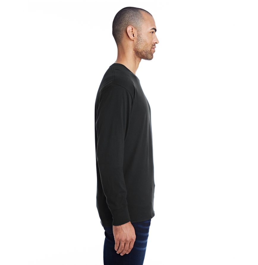 Hanes 42L0 Men's 4.5 oz., 60-40 Ringspun Cotton-Polyester X-Temp® Long-Sleeve T-Shirt