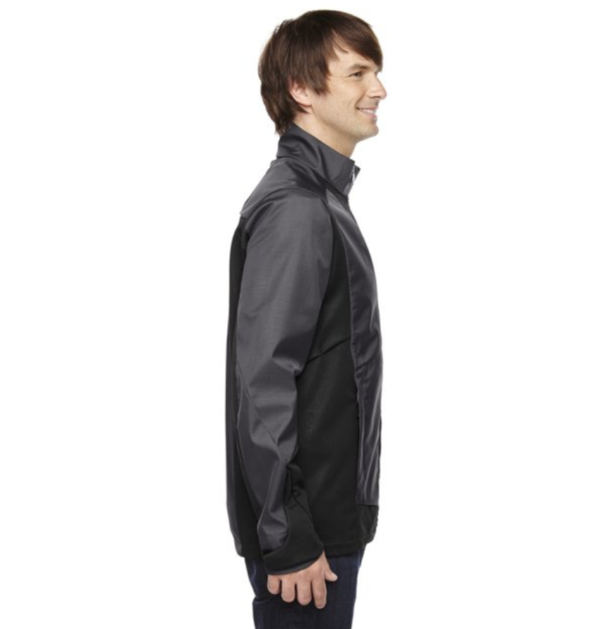 Mens Commute Three-Layer Light Bonded Two-Tone Soft Shell Jacket with ...