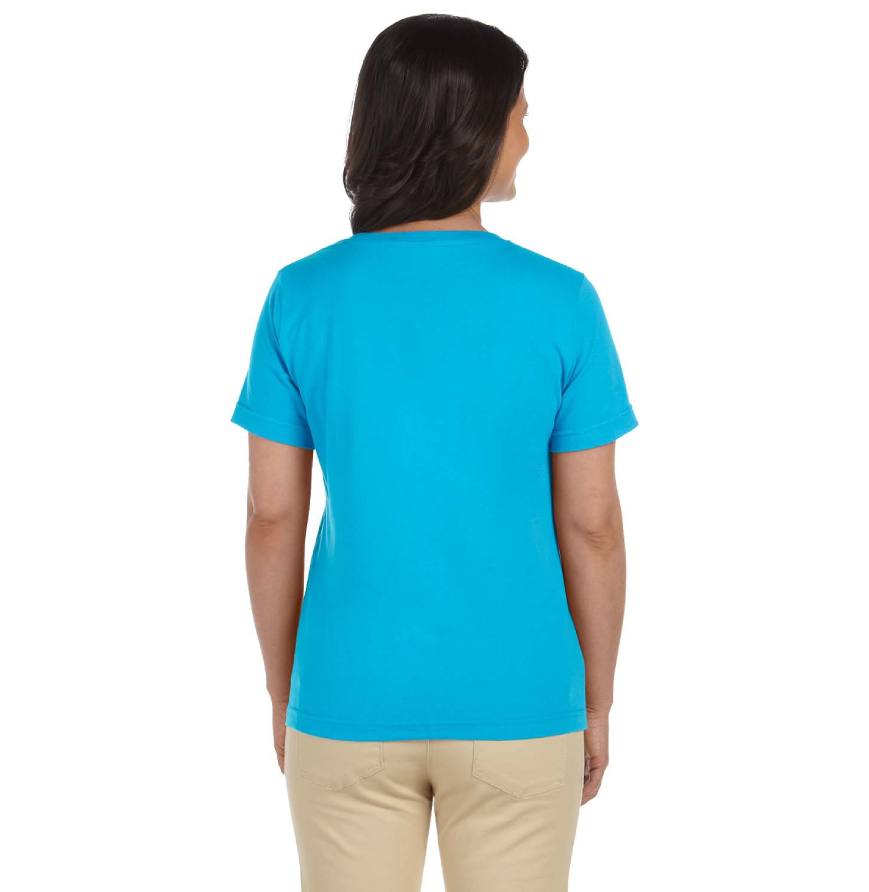 LAT L-3587 Ladies Premium Jersey V-Neck T-Shirt