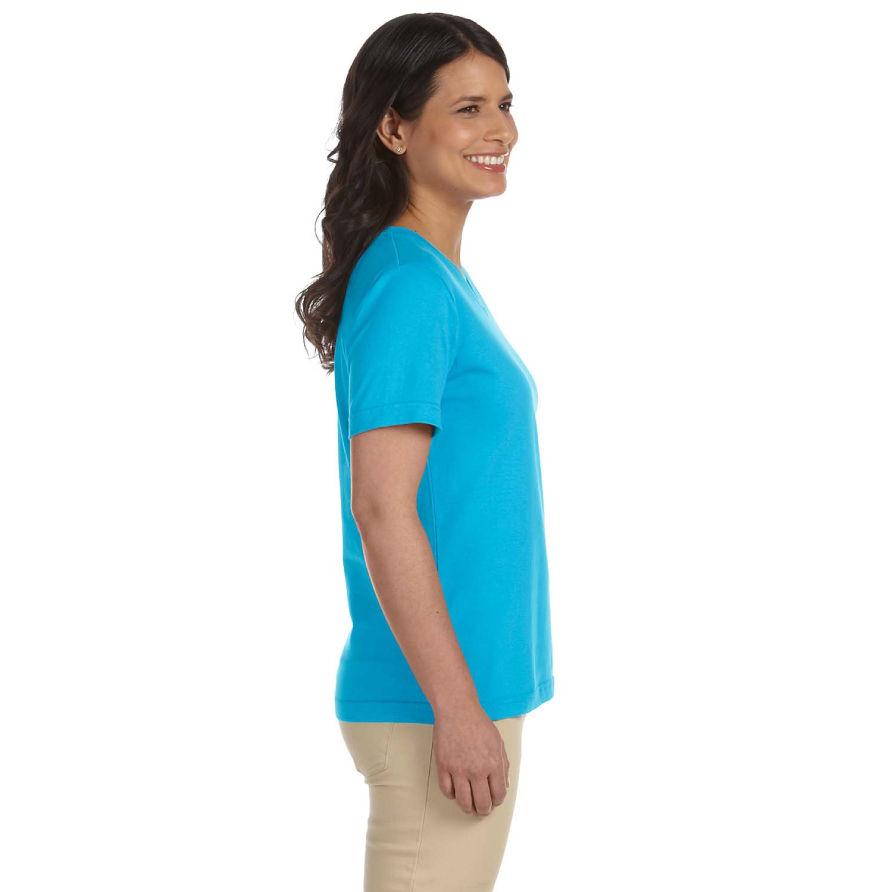 LAT L-3587 Ladies Premium Jersey V-Neck T-Shirt