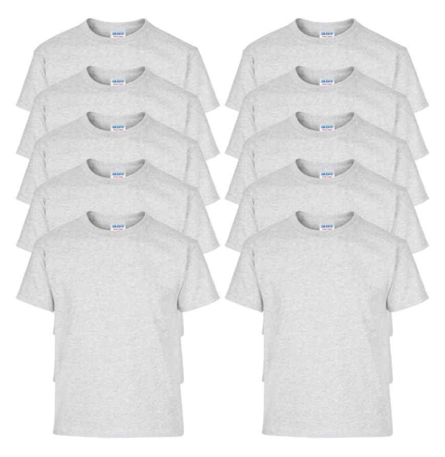 Gildan G500B-10PK 10-PACK - Youth Heavy Cotton 5.3oz T-Shirt