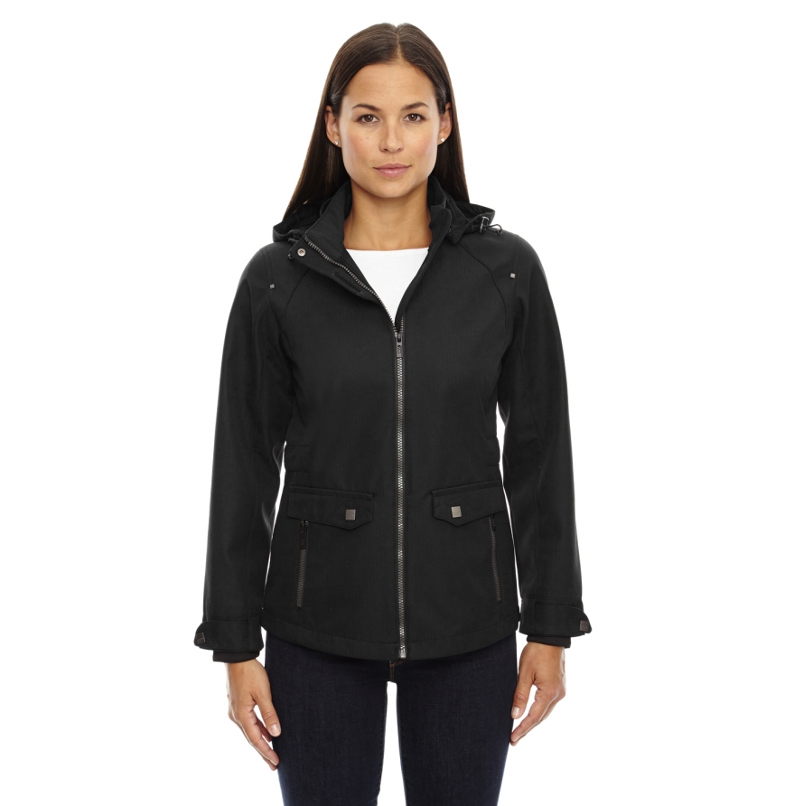 North End Ladies' Uptown Three-Layer Textured Soft Shell Jacket