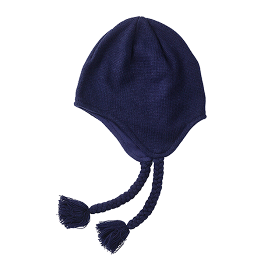 Earflap Knit Acrylic Beanie w/ Fleece-BX027-Clearance