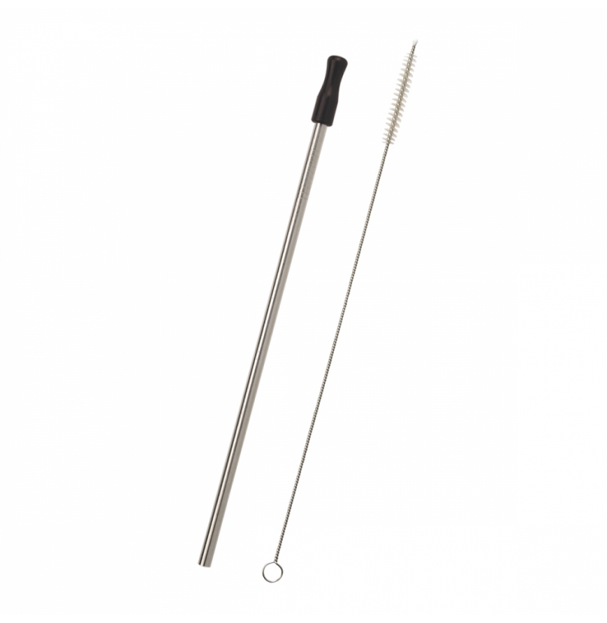 100 Pack - Stainless Steel Straw With Cleaning Brush