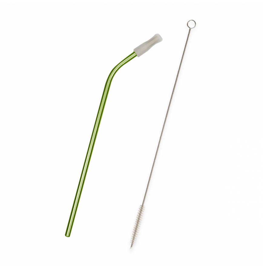 Promo Products 5274 250 Pack - Bent Stainless Steel Straw