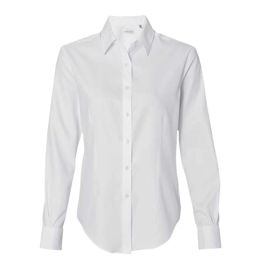 Ladies Van Heusen Long Sleeve Pique Shirt-62-PQ-Clearance