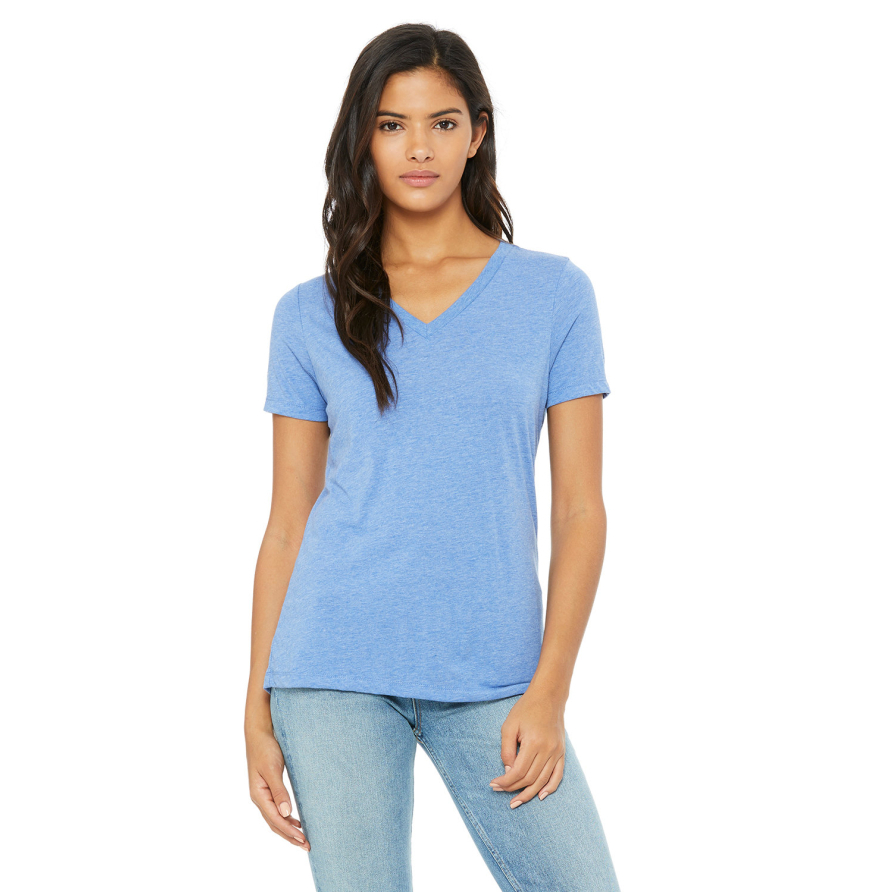 Ladies' Relaxed Triblend V-Neck T-Shirt
