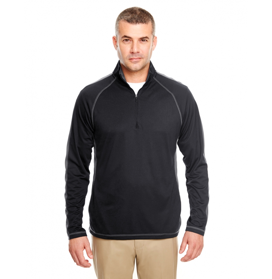 Adult Cool  Dry Sport Quarter-Zip Pullover with Side and Sleeve Panels