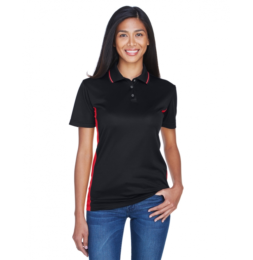 UltraClub 8406L Women's Cool & Dry Sport Two-Tone Polo