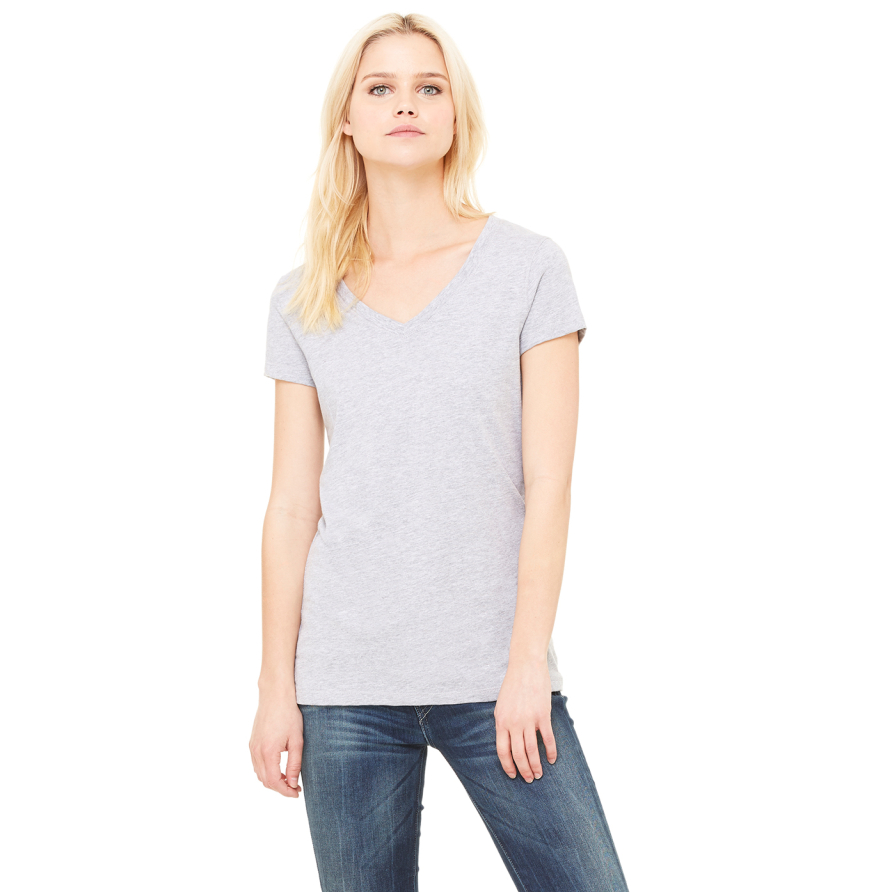 Bella + Canvas B6005 Women's Jersey Short-Sleeve V-Neck T-Shirt