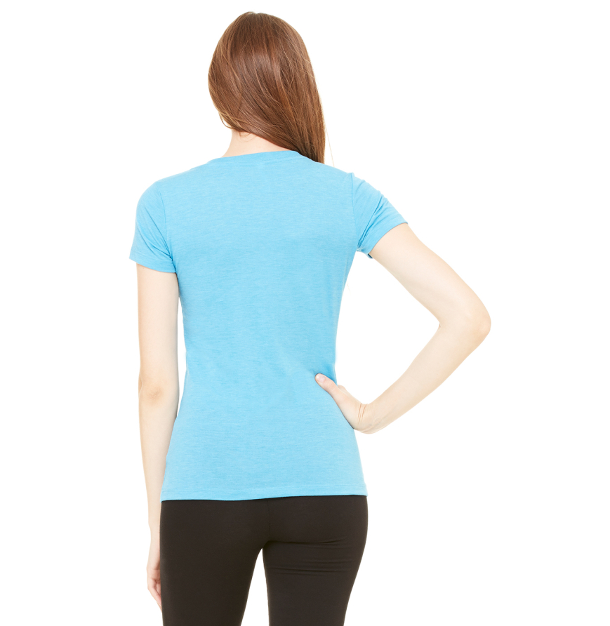 Bella + Canvas 8435 Women's Triblend Short-Sleeve Deep V-Neck T-Shirt