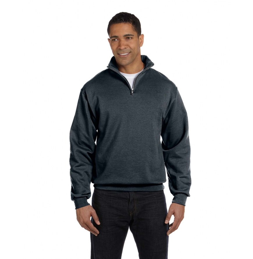 995M Adult NuBlend® Quarter-Zip Cadet Collar Sweatshirt | Jerzees Blank ...