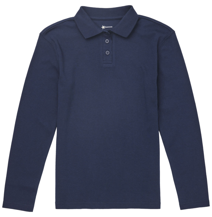 None CR854X Jrs Long Sleeve Fitted Interlock Polo