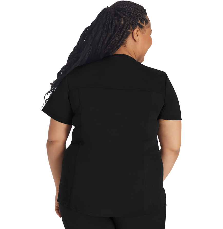 Dickies DK870 V-Neck Top With Rib Knit Panels