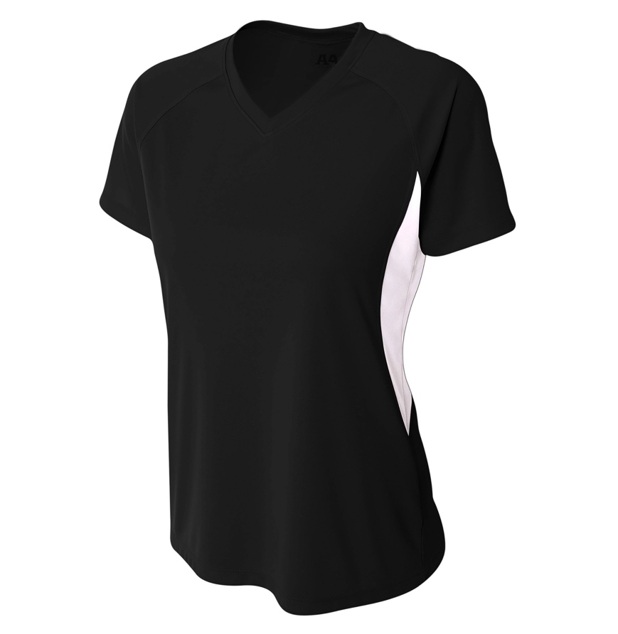 A4 Apparel NW3223 Women's Color Block Performance V-Neck
