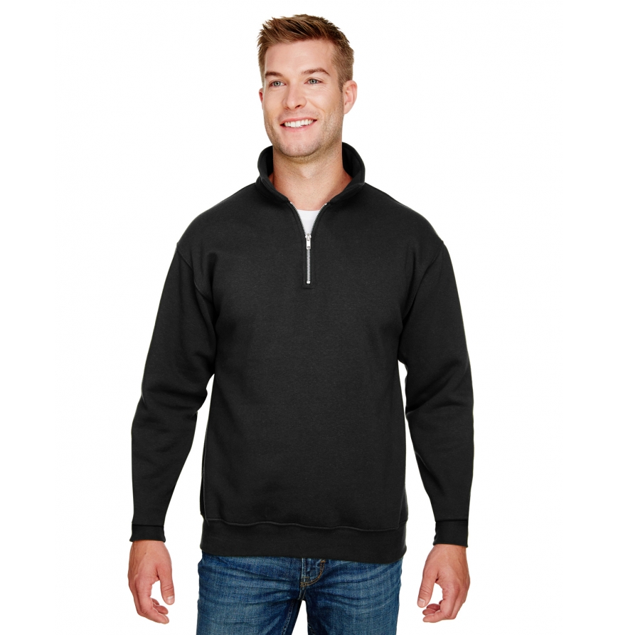 Bayside BA920 Unisex 9.5 oz., 80-20 Quarter-Zip Pullover Sweatshirt