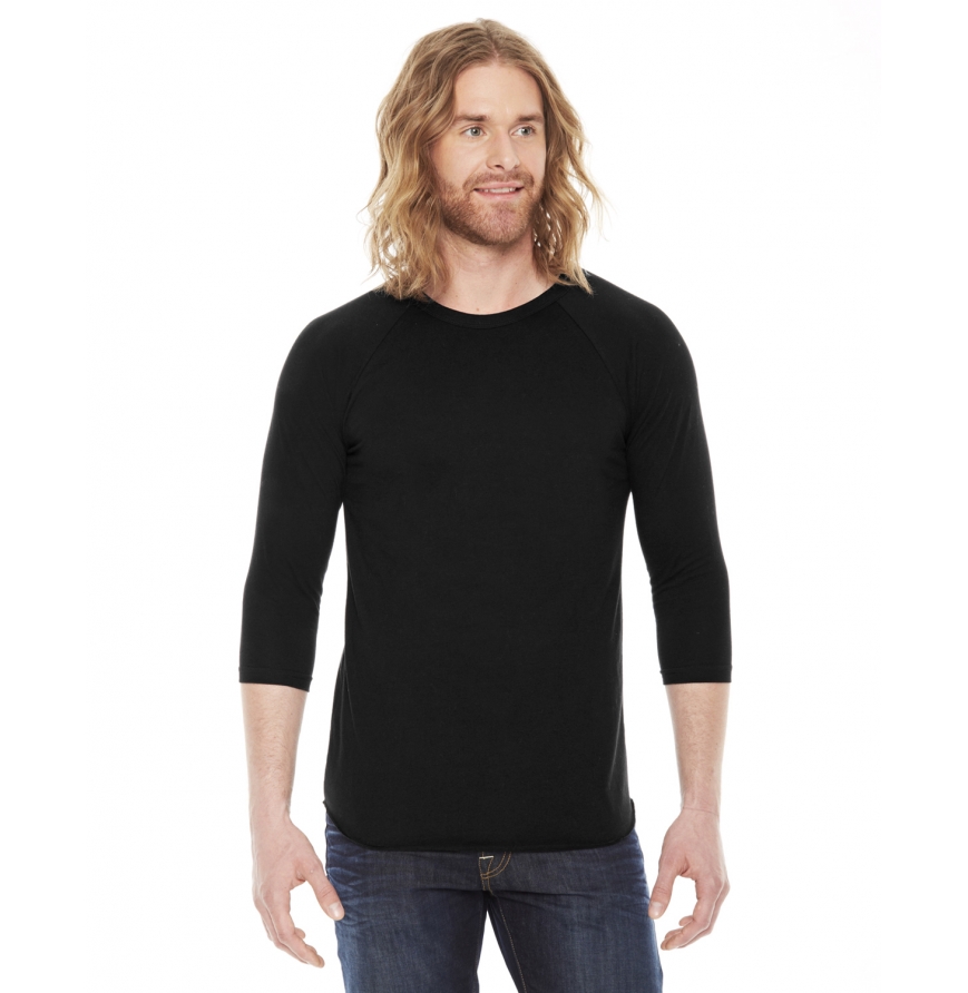 American Apparel Unisex 50/50 3/4-Sleeve Raglan T-Shirt