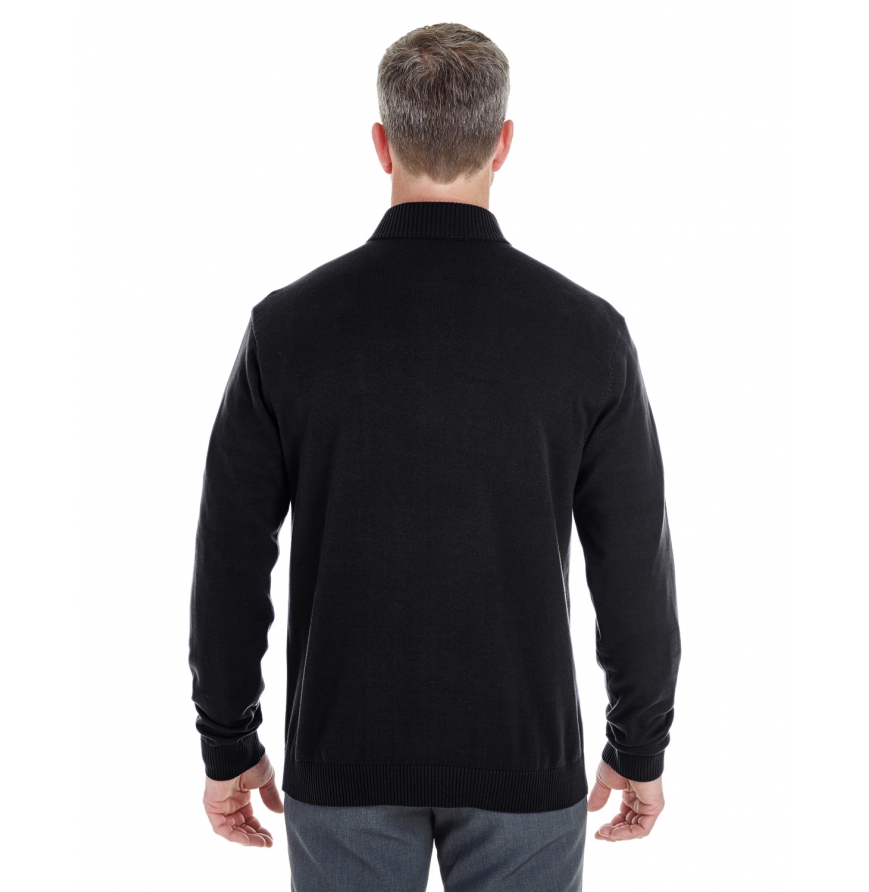 Devon & Jones DG478 Men's Manchester Fully-Fashioned Quarter-Zip Sweater