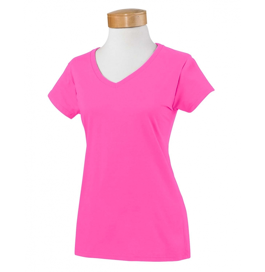 Women's SoftStyle® 4.5 oz. Fitted V-Neck T-Shirt