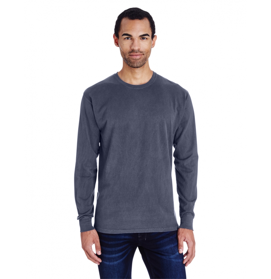Unisex 55 oz 100 Ringspun Cotton Garment-Dyed Long-Sleeve T-Shirt