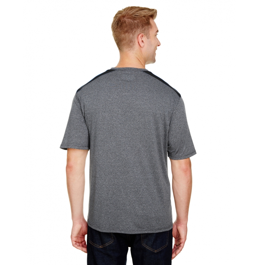 A4 Apparel N3100 Men's Tourney Heather Color Block T-Shirt