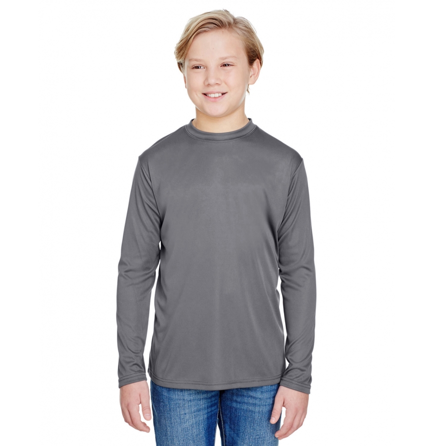 Youth Long Sleeve Cooling Performance Crew Shirt-NB3165