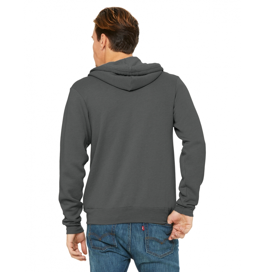 Bella + Canvas 3739 Unisex Poly-Cotton Fleece Full-Zip Hooded Sweatshirt