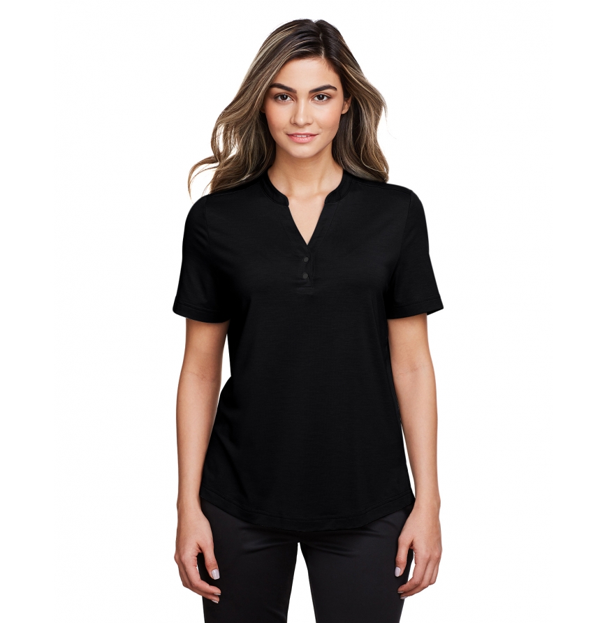 North End NE100W Women's Jaq Snap-Up Stretch Performance Polo
