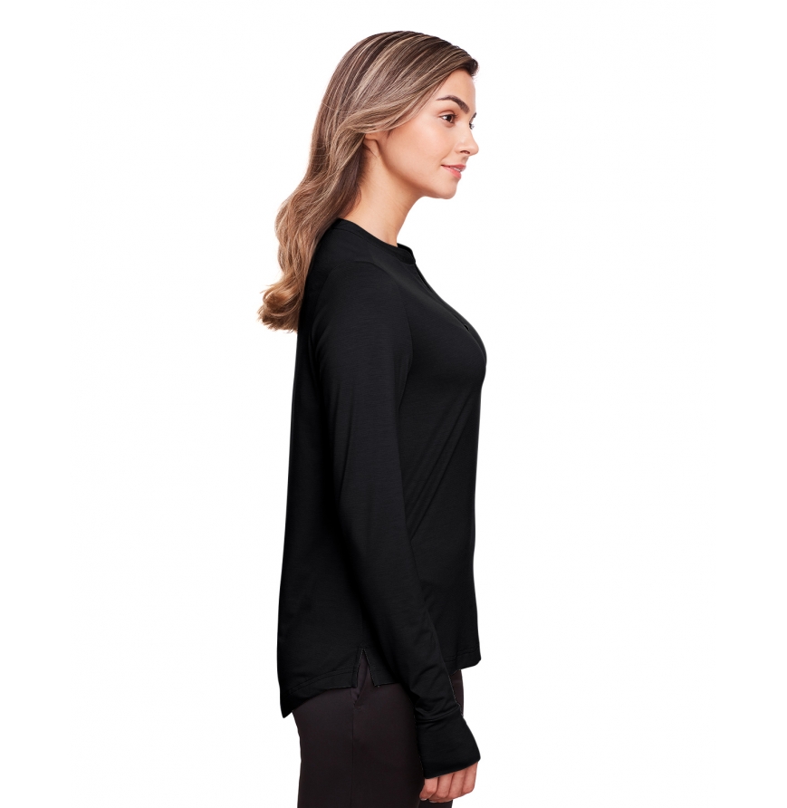 North End NE400W Women's Jaq Snap-Up Stretch Performance Pullover