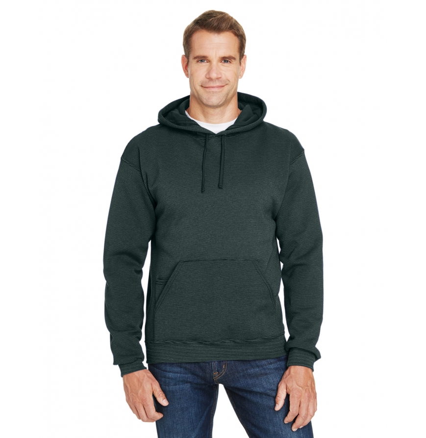 Adult 7.2 oz. Sofspun® Striped Hooded Sweatshirt-SF77R