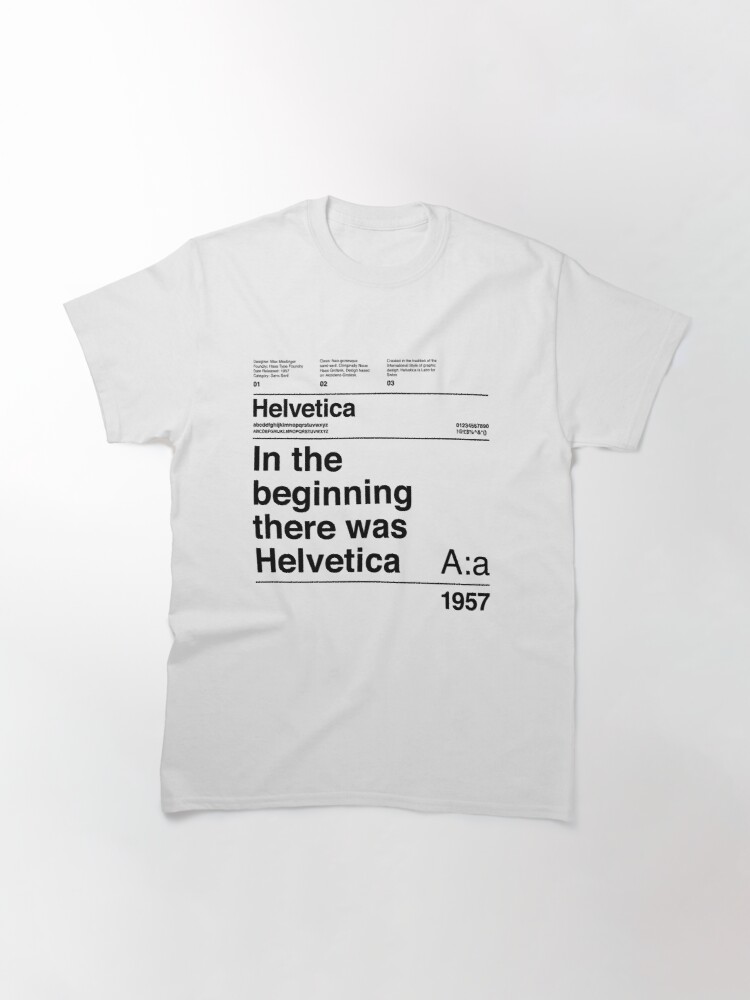 Helvetica T-shirt font