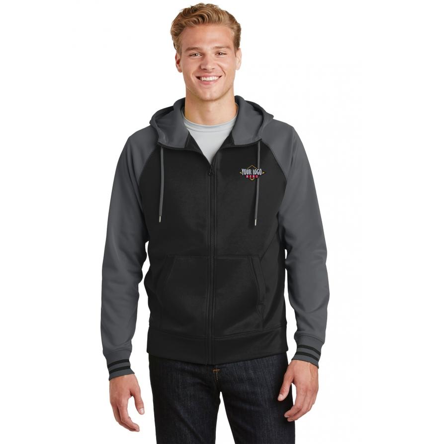 Sport-Tek Sport-Wick Varsity Fleece Full-Zip Hooded Jacket