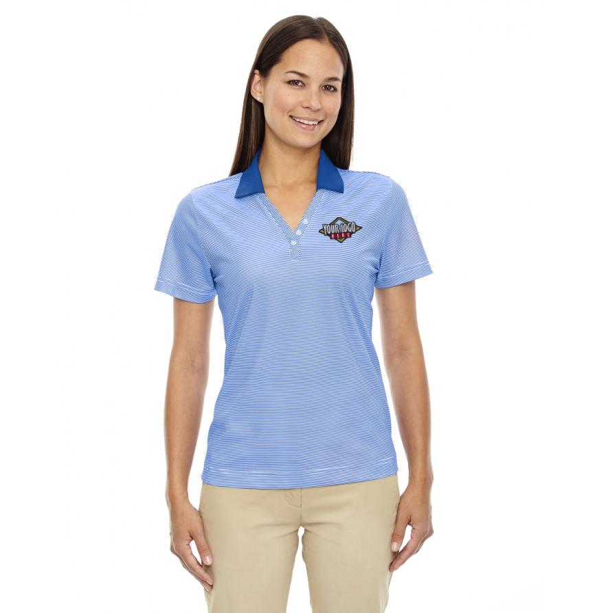 Ladies Eperformance Launch Snag Protection Striped Polo