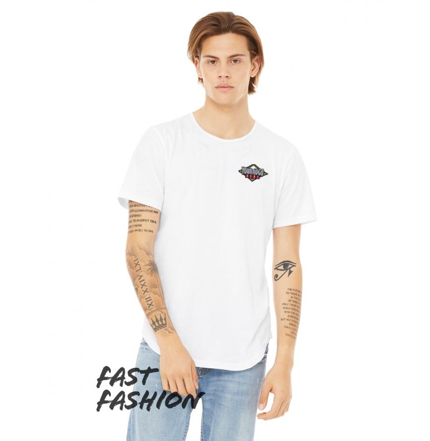 Fast Fashion Mens Curved Hem Short Sleeve T-Shirt