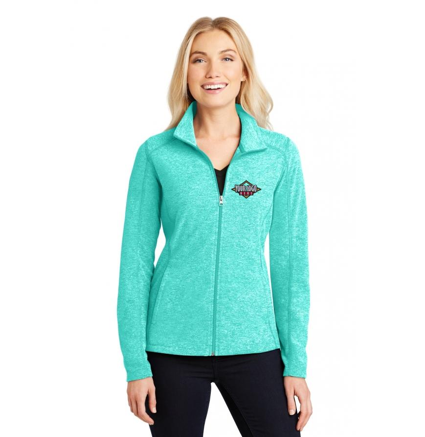 Port Authority Ladies Heather Microfleece Full-Zip Jacket