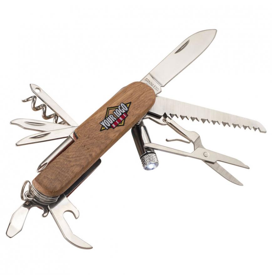 Wooden 13-Function Pocket Knife