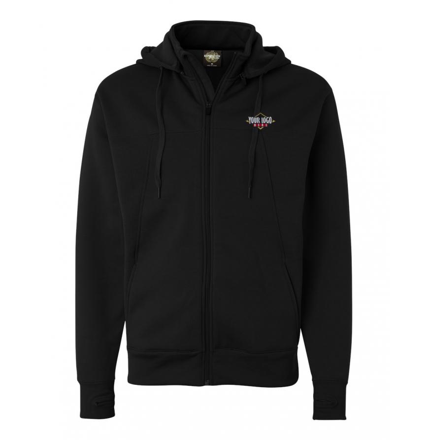 Independent Trading CoPoly-Tech Full-Zip Hooded Sweatshirt