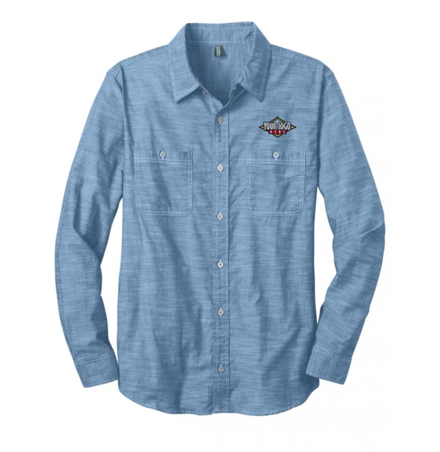 DISCONTINUED District Made - Mens Long Sleeve Washed Woven Shirt